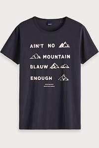 Scotch&Soda tmavomodré pánske tričko Ain't no Mountains