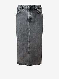 Šedá dámska púzdrová rifľová sukňa Pepe Jeans Piper