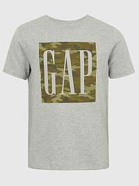 Šedé chlapčenské tričko s logom armády GAP