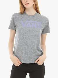 Šedé dámske tričko s potlačou VANS Flying V Crew