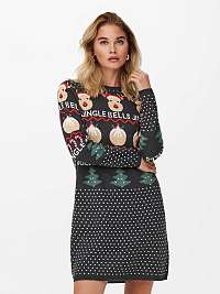 Šedé dámske vánoční svetrové šaty ONLY Xmas Joy