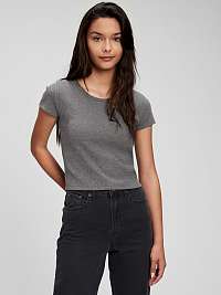 Šedé dievčenské tričko GAP Teen s krátkymi rukávmi