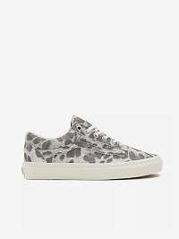 Šedé pánske semišové topánky so zvieracím vzorom VANS Old Skool