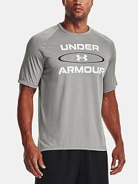 Šedé pánske športové tričko Under Armour UA Tech 2.0 WM Graphic SS