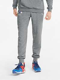 Šedé pánske tepláky s potlačou Puma BMW