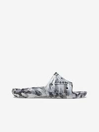 Šedé vzorované papuče Crocs Classic Marbled Slide