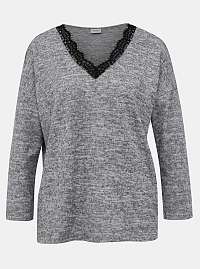 Šedý sveter s krajkou Jacqueline de Yong Choice