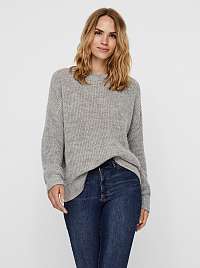 Šedý sveter s prímesou vlny z alpaky VERO MODA Imagine
