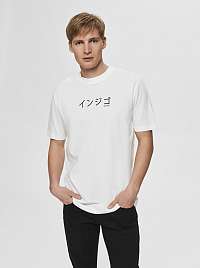 Selected Homme biele pánske tričko Ryan