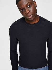 Selected Homme čierne basic pánsky sveter