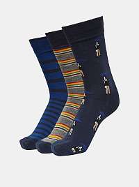 Selected Homme modré 3 pack ponožiek