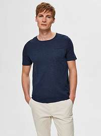 Selected Homme modré pánske basic tričko