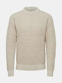 Selected Homme smotanové/krémové pánsky sveter