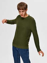 Selected Homme zelené pánsky sveter
