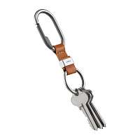 Šikovný klip na kľúče Orbitkey Clip - strieborný s tan pásikom