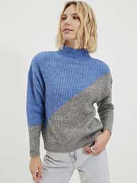 Sivo-modrý sveter Trendyol
