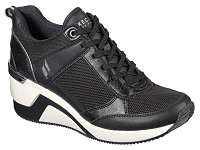 Skechers čierne tenisky na platforme Million Air Up There Black