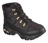 Skechers čierne zimné topánky Weekender Puffer Black/Gold