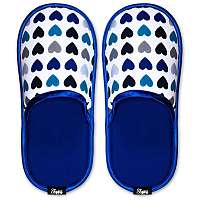Slippsy bielo-modré unisex domáce papuče Frozen Heart