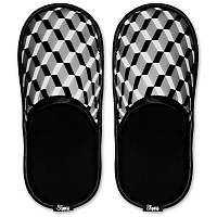 Slippsy čierno-biele unisex domáce šľapky Balck Sheep