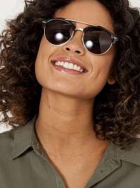 Slnečné okuliare pre ženy CAMAIEU - čierna, strieborná