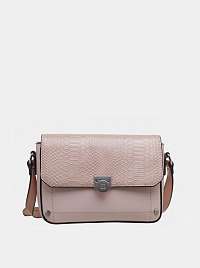 Staroružová crossbody kabelka s hadím vzorom Bessie London