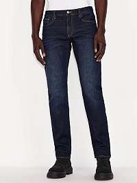 Straight fit pre mužov Armani Exchange - tmavomodrá