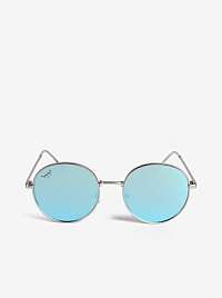Strieborné slnečné okuliare s modrými zrkadlovými sklami VUCH Gemini