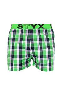 Styx zelené kckované pánske trenírky so športovou gumou