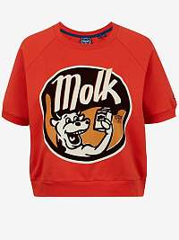 SuperDry oranžová mikina Workwear Cropped Sweat Crew