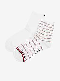 Súprava dámskych ponožiek v bielej farbe Tommy Hilfiger Short Sock 2P Preppy