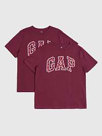 Súprava dvoch chlapčenských tričiek vo vínovej farbe GAP