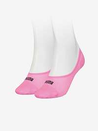 Súprava dvoch párov dámskych ponožiek v bielej a ružovej farbe Puma