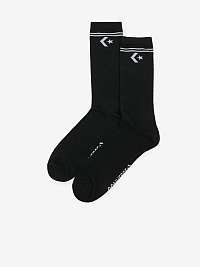 Súprava dvoch párov unisex ponožiek v čiernej farbe Converse