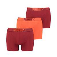 Súprava troch pánskych boxeriek Puma v červenej a oranžovej farbe