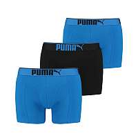 Súprava troch pánskych boxeriek Puma v čiernej a modrej farbe