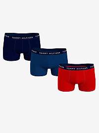 Súprava troch pánskych boxeriek v červenej a modrej farbe Tommy Hilfiger