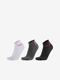 Súprava troch párov ponožiek v bielej, sivej a čiernej farbe Replay