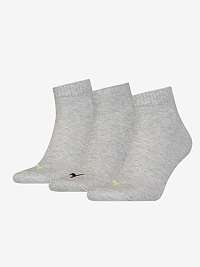Súprava troch párov ponožiek vo svetlo šedej farbe Puma