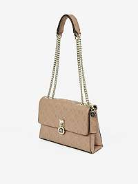 Světle růžová vzorovaná crossbody kabelka Guess Flap