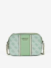 Světle zelená vzorovaná crossbody kabelka Guess Cathleen