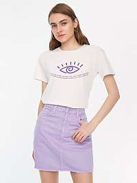 Svetlo fialová džínsová minisukňa Trendyol