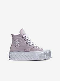Svetlo fialové dámske členkové tenisky na platforme Converse Chuck Taylor All Star Extra High Platform