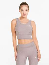 Svetlo fialové dámske športové cropped tielko Puma Studio Yogini