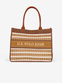 Svetlo hnedý dámsky vzorovaný shopper US Polo Assn. El Dorado