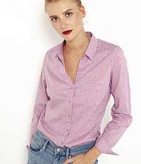 Svetlo ružová vzorovaná košeľa Camaieu