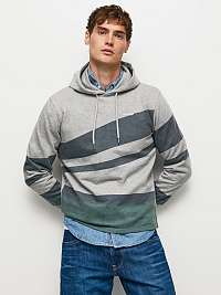 Svetlo šedá pánska pruhovaná mikina Pepe Jeans Phelix