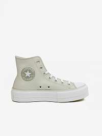 Svetlo šedé dámske členkové tenisky Converse Chuck Taylor All Star Lift