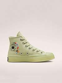 Svetlo zelené dámske členkové tenisky Converse Chuck 70