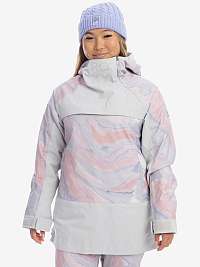 Svetlofialová dámska vzorovaná zimná bunda Roxy Chloe Kim